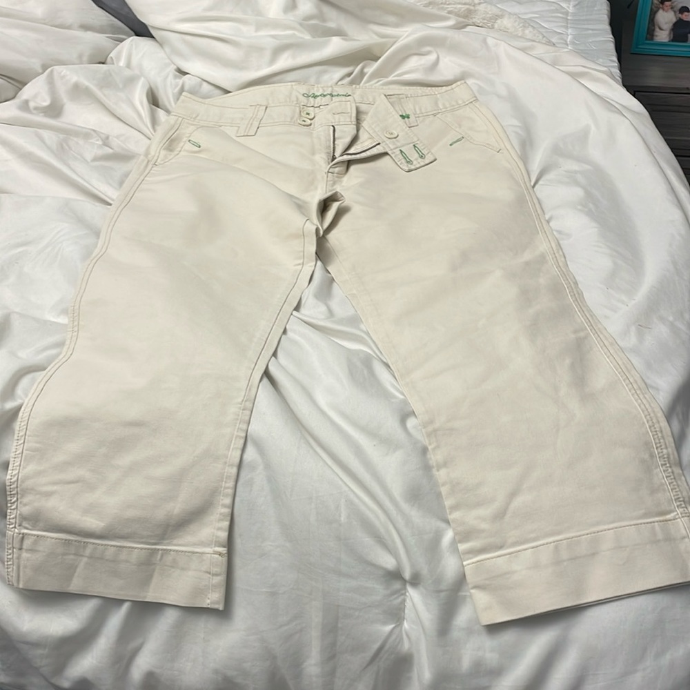 Crème 3/4 length capris